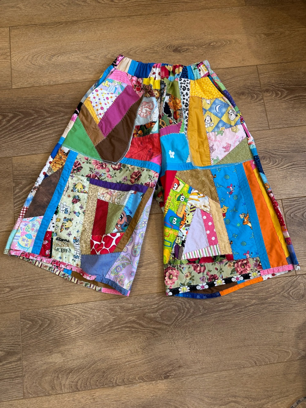 Colorful Handmade Patchwork Quilted Shorts - Multi Colour XS/S